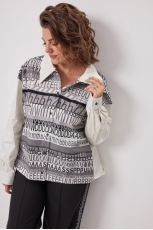 Блуза женская 4136 сливочно-серый