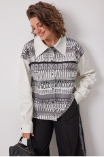 Блуза женская 4136 сливочно-серый