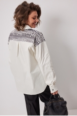 Блуза женская 4136 сливочно-серый