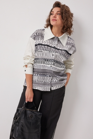 Блуза женская 4136 сливочно-серый