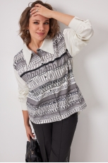 Блуза женская 4136 сливочно-серый