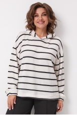 Блуза женская 4137 чёрно-белый