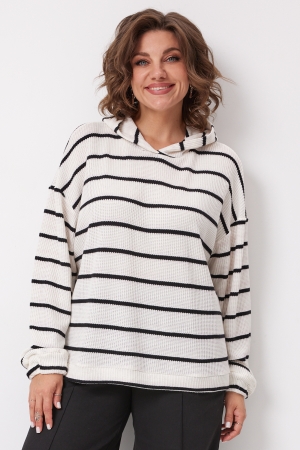 Блуза женская 4137 чёрно-белый