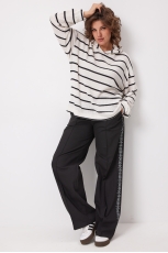 Блуза женская 4137 чёрно-белый