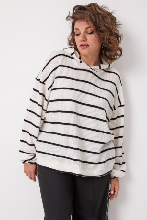 Блуза женская 4137 чёрно-белый