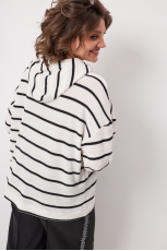 Блуза женская 4137 чёрно-белый