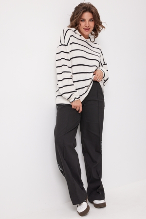 Блуза женская 4137 чёрно-белый