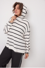 Блуза женская 4137 чёрно-белый