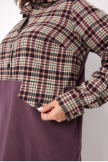 Платье 1058 виноградная клетка