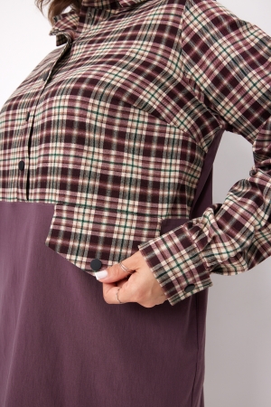 Платье 1058 виноградная клетка