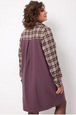 Платье 1058 виноградная клетка