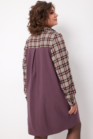 Платье 1058 виноградная клетка