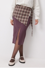 Юбка женская 5016 виноградная клетка