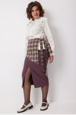 Юбка женская 5016 виноградная клетка