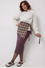 Юбка женская 5016 виноградная клетка