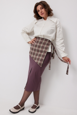Юбка женская 5016 виноградная клетка