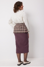 Юбка женская 5016 виноградная клетка