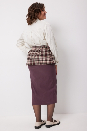 Юбка женская 5016 виноградная клетка