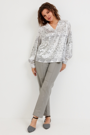 Блуза женская 4142 круги на белом