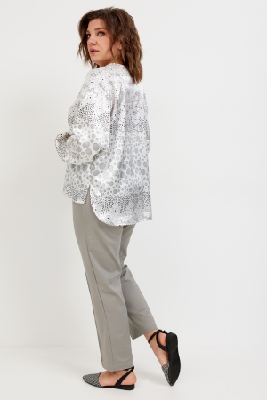 Блуза женская 4142 круги на белом