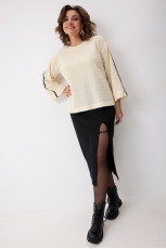 Блуза женская 4149 топлёное молоко