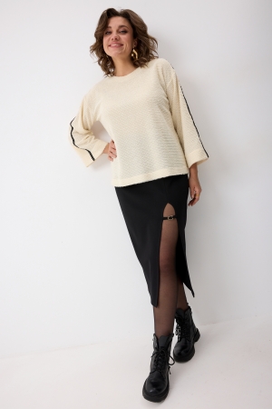 Блуза женская 4149 топлёное молоко