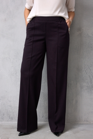 Брюки женские 6079 чёрный баклажан