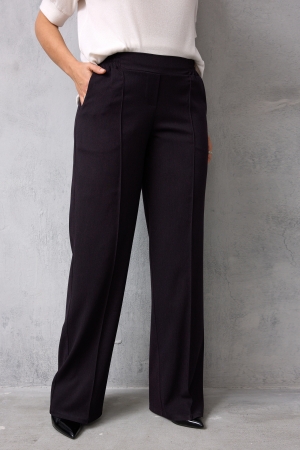 Брюки женские 6079 чёрный баклажан