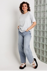 Блуза женская 4163 серый меланж