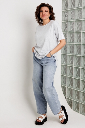 Блуза женская 4163 серый меланж