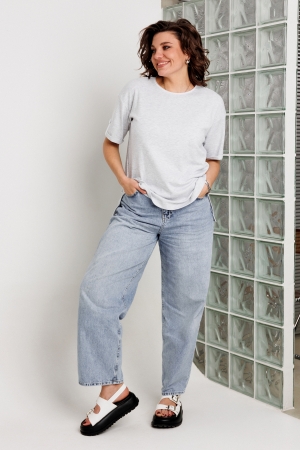 Блуза женская 4163 серый меланж