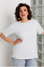 Блуза женская 4163 серый меланж