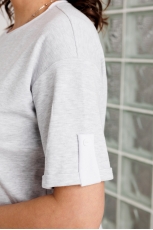 Блуза женская 4163 серый меланж