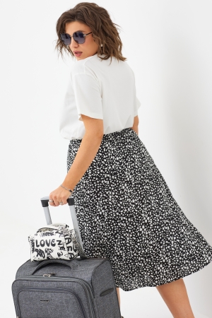 Юбка женская 5015 чёрно-белый
