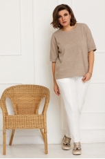 Брюки женские 6045 молочный