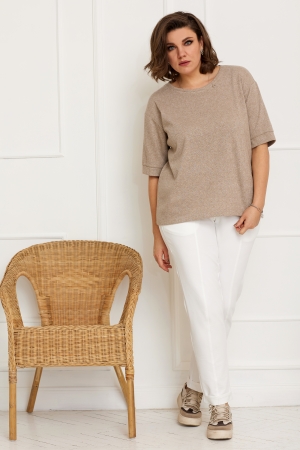 Брюки женские 6045 молочный