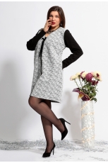 Платье 1021 чёрно-белый