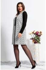 Платье 1021 чёрно-белый