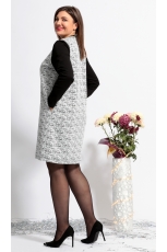 Платье 1021 чёрно-белый