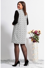 Платье 1021 чёрно-белый