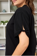 Блуза женская 4060 чёрный, молочный