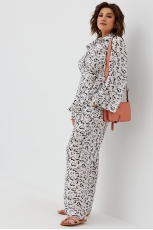 Брюки женские 6051 сердечный принт