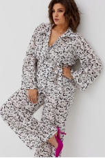 Брюки женские 6051 сердечный принт