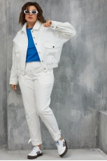 Брюки женские 6052 молочный