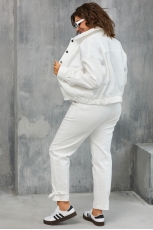 Брюки женские 6052 молочный