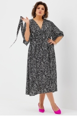 Платье 1035 чёрно-белый