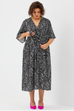 Платье 1035 чёрно-белый