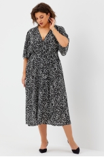 Платье 1035 чёрно-белый