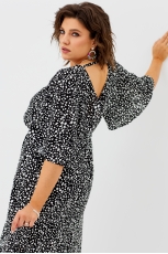 Платье 1035 чёрно-белый