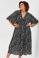 Платье 1035 чёрно-белый